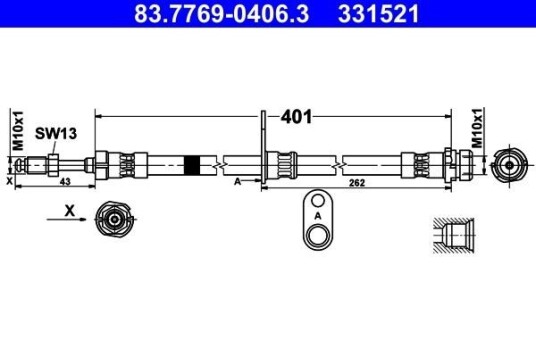 Bremseslange ATE 83.7769-0406.3