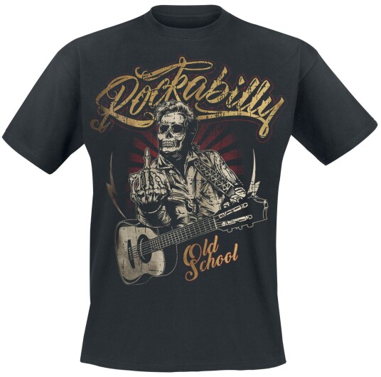 Gasoline Bandit Rockabilly T-skjorte Old School S til XXL Herrer svart
