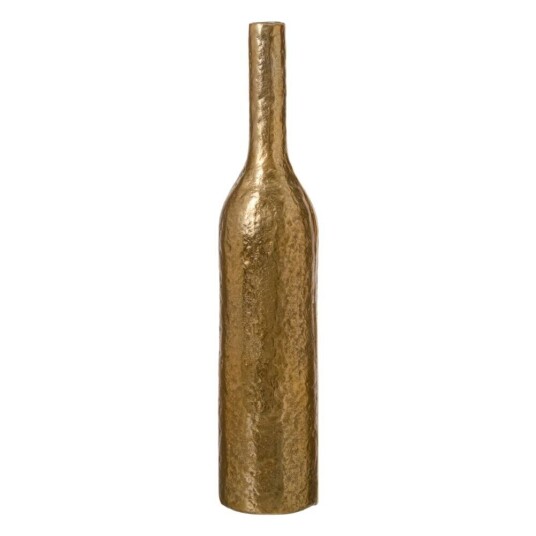 Bigbuy Home Vase 12 X 12 X 61 Cm Gyllen Aluminium
