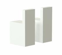 Frost Quadra Håndkle-krok 22 mm, Hvit - 2 stk. Frost Quadra Håndkle-krok 22 mm, Hvit - 2 stk.