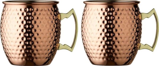 Lyngby Glas Moscow mule kopp 55 cl 2-pakning Kobber