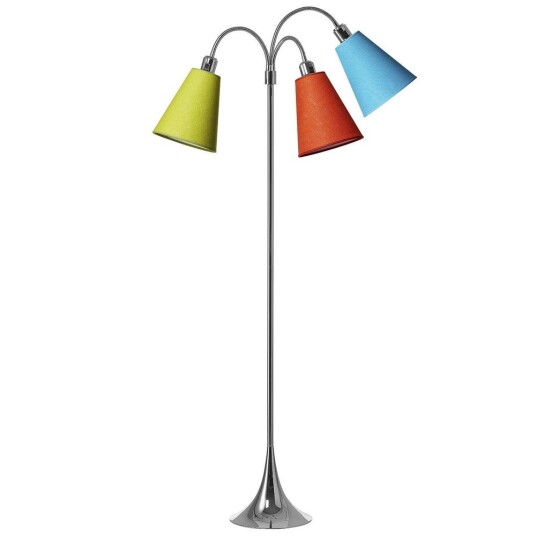 Trafikk Gulvlampe E27 i Krom Med Oransje/Turkis/Lime - Nielsen Light Trafikk Gulvlampe E27 i Krom Med Oransje/Turkis/Lime - Nielsen Light