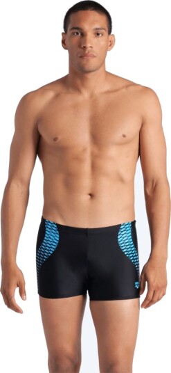 Arena Men"s Arena Openings Swim Short Black Turquoise   Black   80