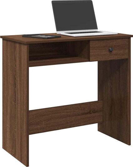 Skrivebord brun eik 80x40x75 cm konstruert tre Skrivebord brun eik 80x40x75 cm konstruert tre