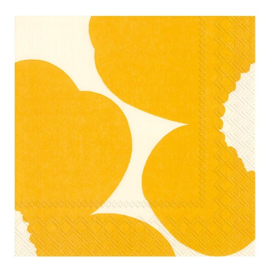 Marimekko Serviett 33x33cm 20 stk gul Vesi Unikko