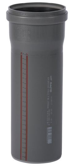Ostendorf 110mm Grå Drensrør med Muffe - 250mm Lengde