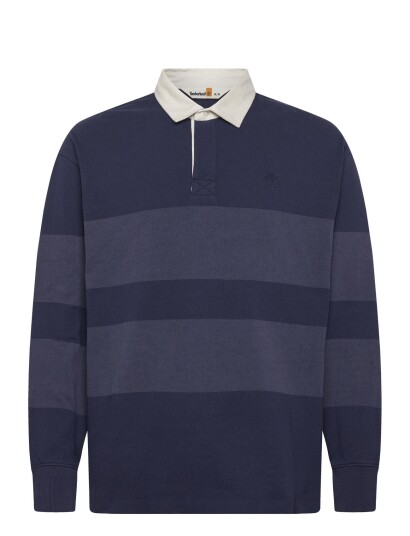 Timberland Ls Striped Rugby Polo Peacoat   Navy   XXL