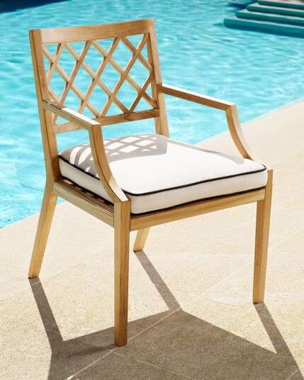 Outdoor Dining Chair Paladium with arm natural teak