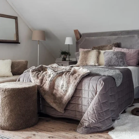 Skinnwille Koselig rutete naturmelange