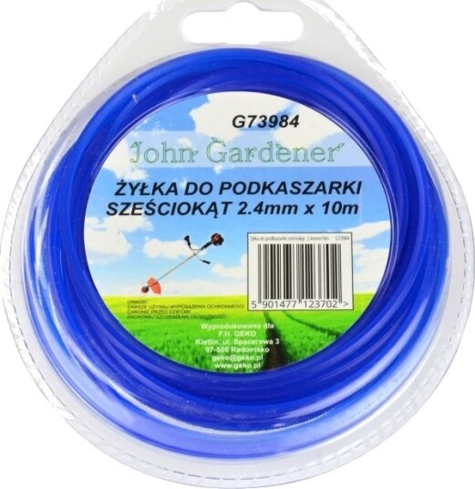 Geko Trimmerline Sekskant 2,4 Mm X 10 M 120