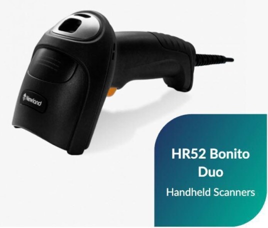NEWLAND HR52 BONITO DUO 2D SCANNER BLK USB DUAL T CABLE 2M PERP