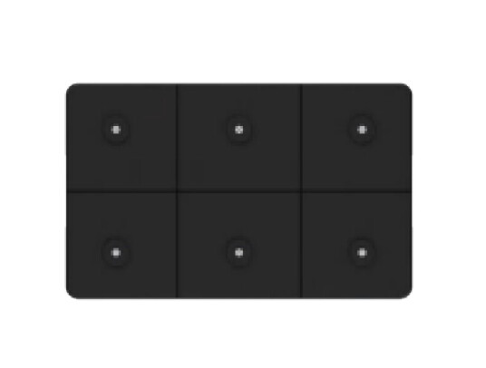 6 port ladeplate for Aura og Volar bordlamper Svart
