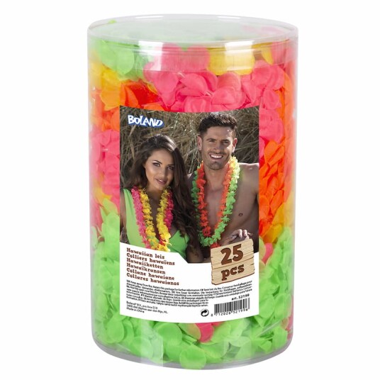 Boland Hawaiikranser Elena neonfarget 25 stk Boland Hawaiikranser Elena neonfarget 25 stk