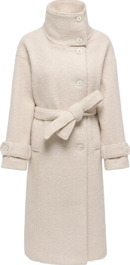 ONLY Onlbrandy High Neck Coat Otw PUMICE STONE L ONLY Onlbrandy High Neck Coat Otw PUMICE STONE L