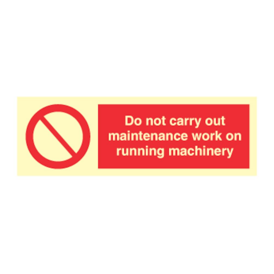 Jo Safety Do not carry out maintenance work Etterlysende Vinyl HI150 100 x 300 mm