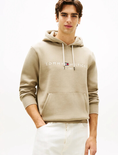 Tommy Hilfiger Tommy Logo Hoody   Beige   S
