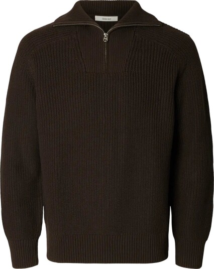 Selected Slmpim Ls Knit Half Zip Camp DELICIOSO XL