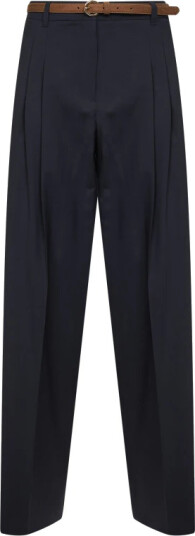 Max Mara Studio Dame Bukser Blå L,