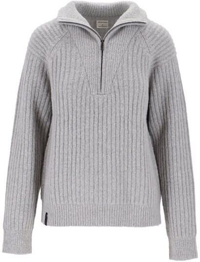 Twentyfour Mode Iris 1/2 Zip Knit Grå 42