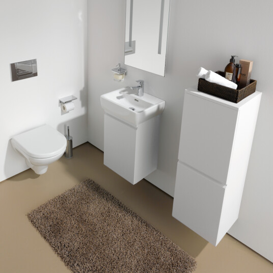 LAUFEN PRO S SERVANTSKAP 41,5 CM HØYRE HVIT MATT