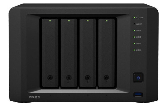SYNOLOGY DVA3221 Deep Learning NVR Atom C3538 Quad-core 2.1GHz 8GB DDR4 3xUSB 3.2 Gen1 t 2xeSATA t 1xCOM