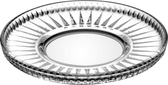 Pasabahçe Glassfat til teglass Elysia med riller; 13 cm Ø; Transparent; 6 Stykk / Forpakning