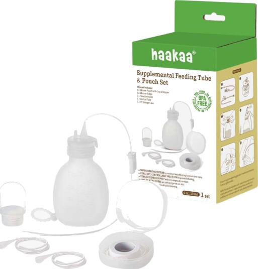 Haakaa Gen.3 Silicone Pouch & Feeding Tube Set White 
