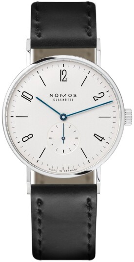 Nomos Glashütte Herreklokke N 164 Tangente Hvit/Lær Ø37.5 mm
