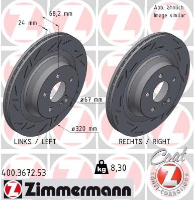 Bremseskive ZIMMERMANN 400.3672.53