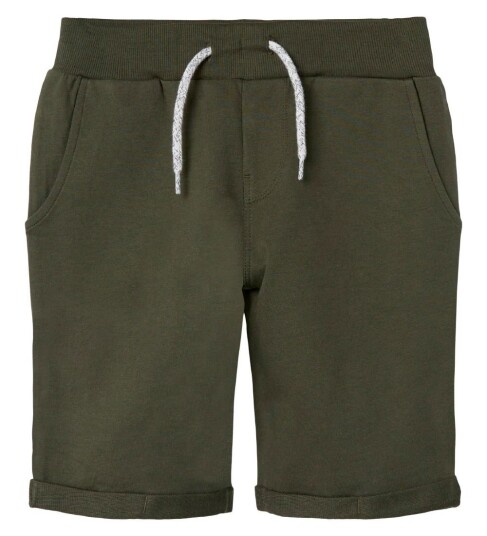 name it Nkmvermo Long Swe Shorts Unb F Noos Green 146