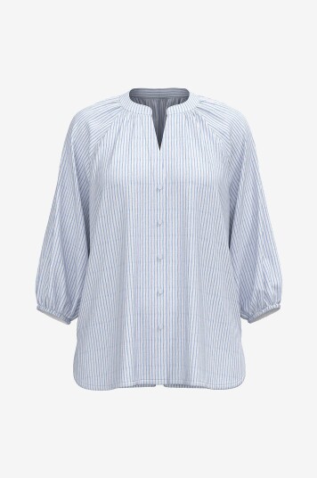 Selected FEMME - Skjorte slfAlberta 3/4 Stripe Shirt - Blå
