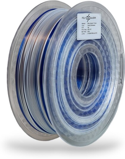 Polyalkemi Pla Silk Candy Silverwave (Blue Silver)