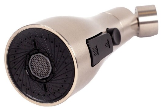 Noveen XL1078 Perlator dusjhode - nikkel, 360° rotasjon, justerbar vannspray