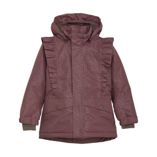 En Fant Jacket W. Frills Aop Purple 122