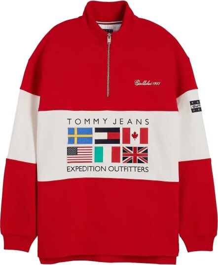 Tommy Jeans Tjw Outdoors 1/4 Zip Red XXS