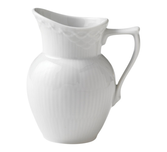 Royal Copenhagen White Fluted Half Lace melkemugge 17 cl