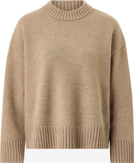 Gina Tricot Genser Crew neck knitted sweater Beige