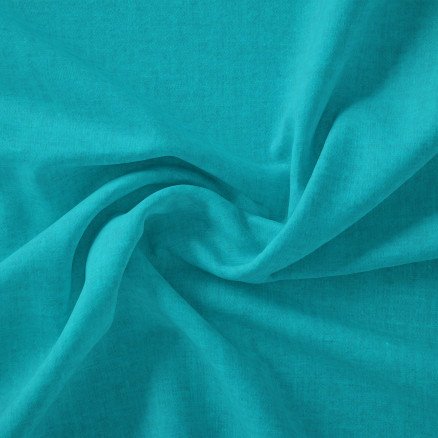 Stoffabrics Swan Solid Bomullslerret Stoff 150cm 557 Turkis 50cm