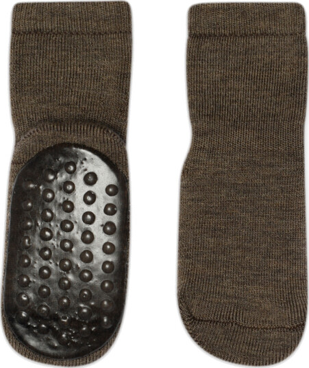 GoBabyGo Tykke Ullsokker Antiskli LV Brown Melange