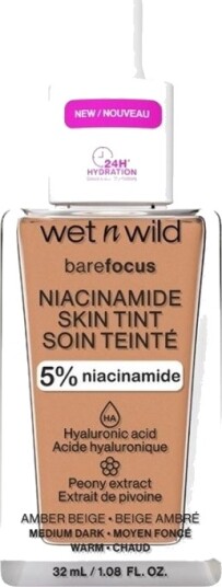 Wet n Wild Bare Focus Niacinamide Skin Tint 32ml Amber Beige
