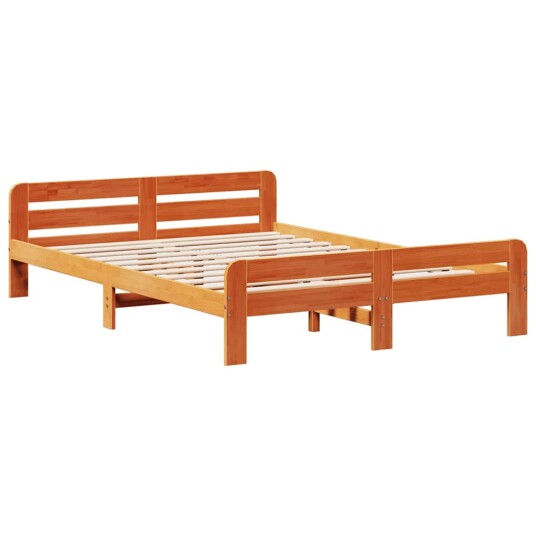  Sengeramme uten madrass voksbrun 160x200 cm heltre furu 8721158384737