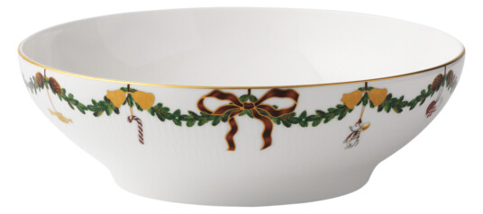 Royal Copenhagen Star Fluted Christmas serveringsskål 2,2 l