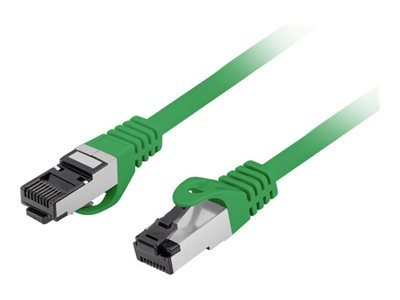 Lanberg Koblingskabel Rj-45 Hann Til Rj-45 Hann 25 Cm 6.2 Mm S/Ftp Cat 8.1 Halogenfri Uten Hindringer Grønn