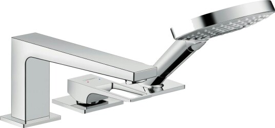 Hansgrohe Metropol kararmamatur For mont. på karkant, m/bøylegrep, Krom
