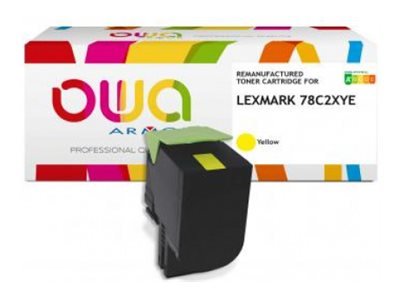 Owa - Gul - Kompatibel - Boks - Genprodusent - Tonerpatron Alternativ Til: Lexmark 78C2xye - For Lexmark Cs421 Cs521 Cs622 Cx421 Cx522 Cx622 Cx625 Mx622