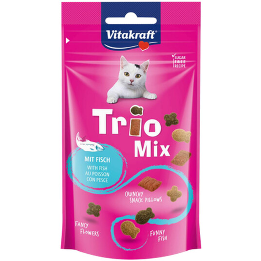 Cat Trio Mix Fiskegodbiter For Katter 60 G