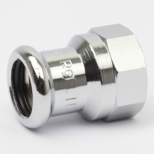 Altech CU Overgangsmuffe Pressfitting Forkrommet 15mmx3/8" Altech CU Overgangsmuffe Pressfitting Forkrommet 15mmx3/8"
