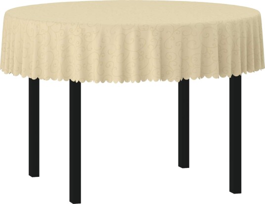 vidaXL Bordduk 5 stk. Rund Kremhvit Ø 160 cm vidaXL Bordduk 5 stk. Rund Kremhvit Ø 160 cm