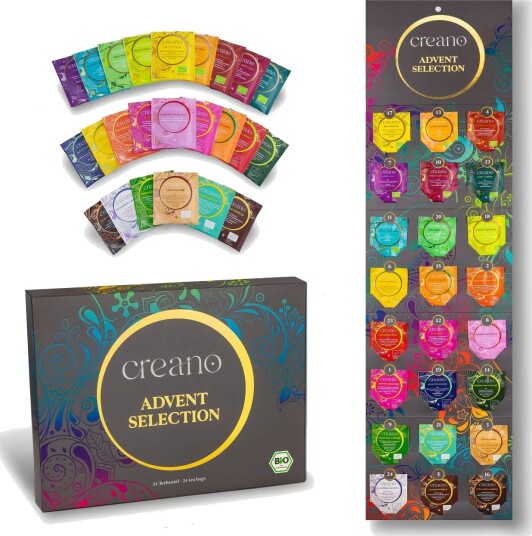 Adventskalender med 24 økologiske teposer