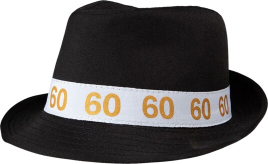 Hisab Joker Fedorahatt Svart med Tall 60 One-size 97167-60